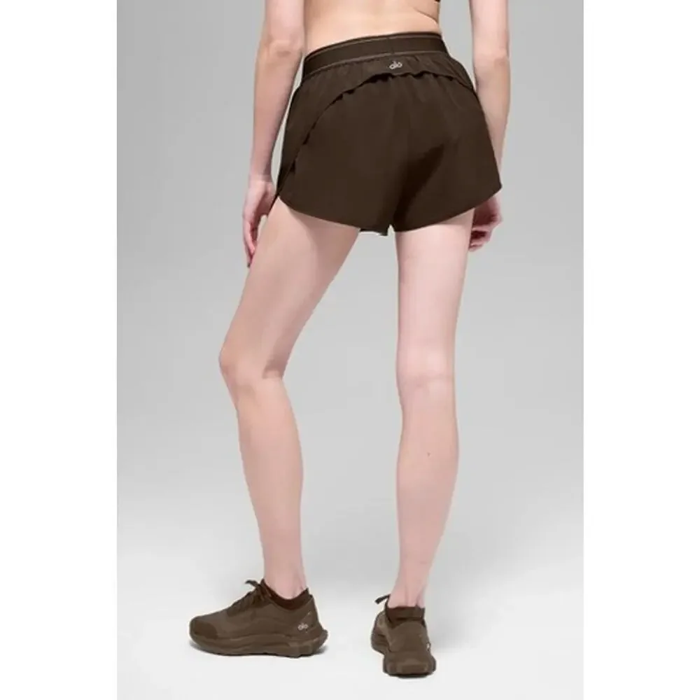 Alo Match Point Shorts Espresso Large New